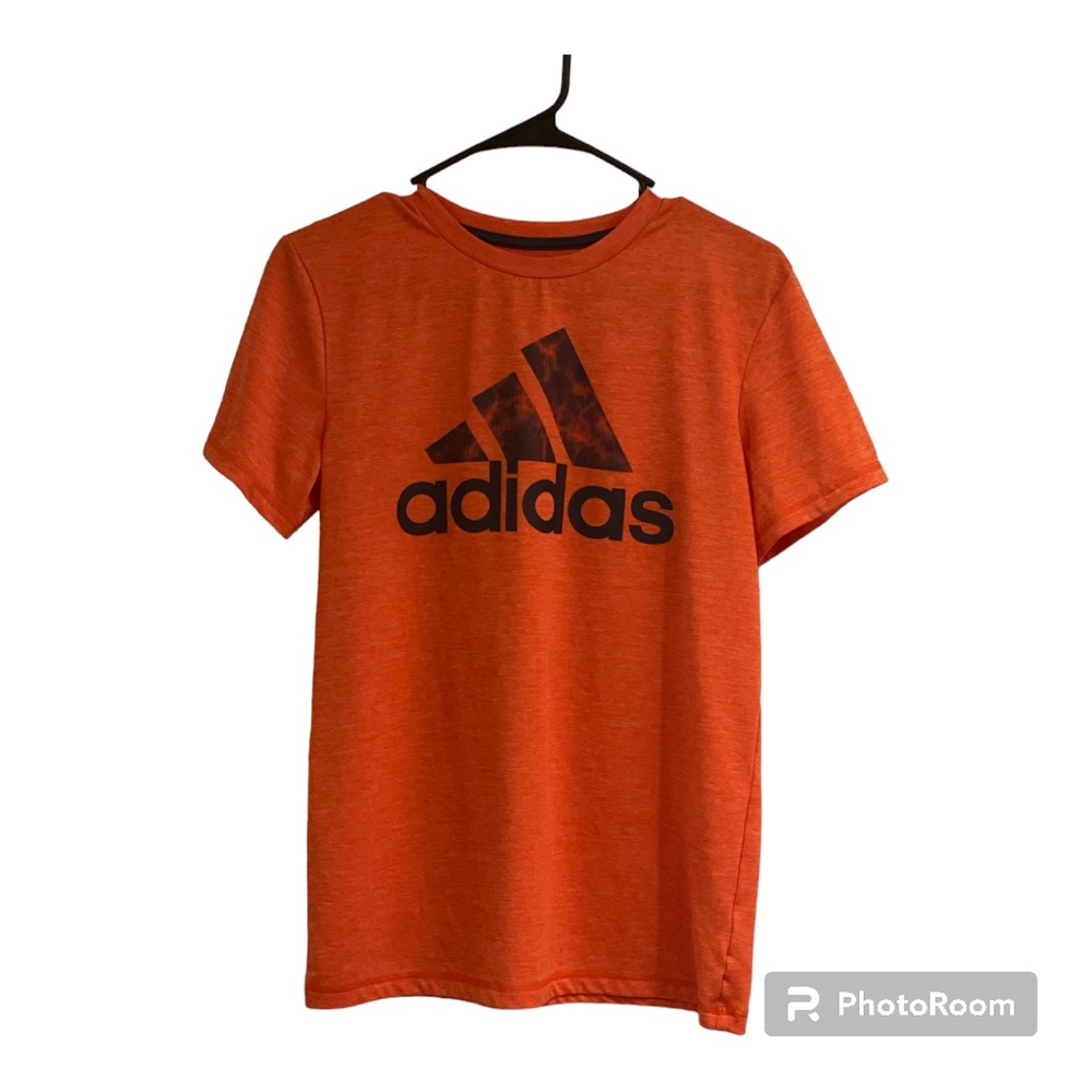 Boys size large, orange, short sleeve, Adidas Tee